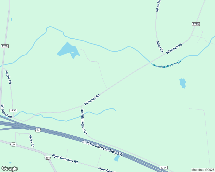 map of restaurants, bars, coffee shops, grocery stores, and more near 56 Sandy Acres Drive in Whiteville