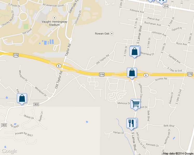 map of restaurants, bars, coffee shops, grocery stores, and more near 712 Old Taylor Road in Oxford