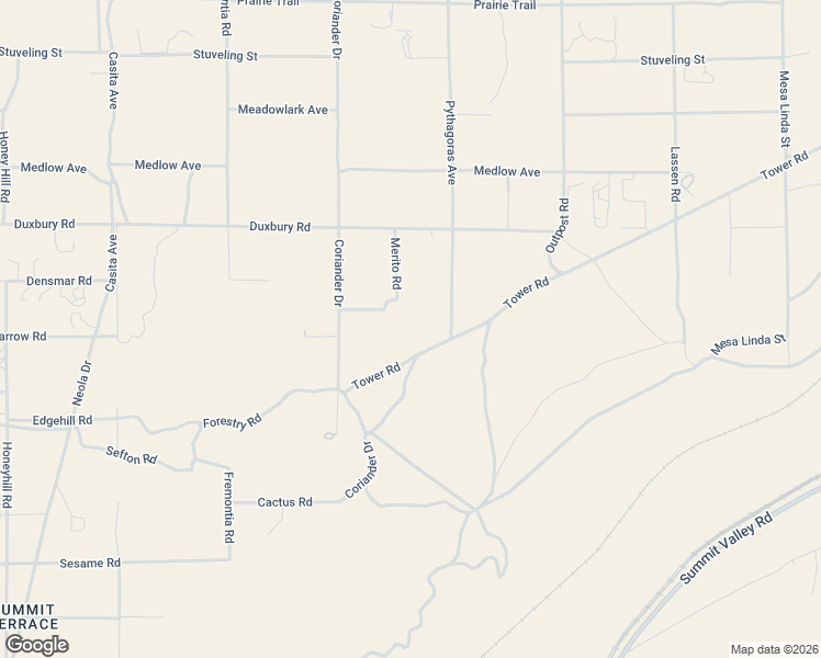 map of restaurants, bars, coffee shops, grocery stores, and more near 5732 Merito Road in Hesperia