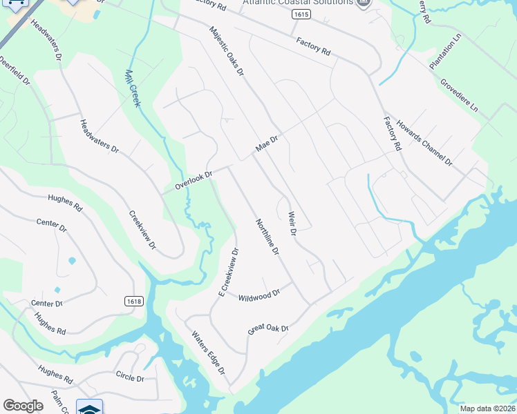 map of restaurants, bars, coffee shops, grocery stores, and more near 510 Northline Dr in Hampstead