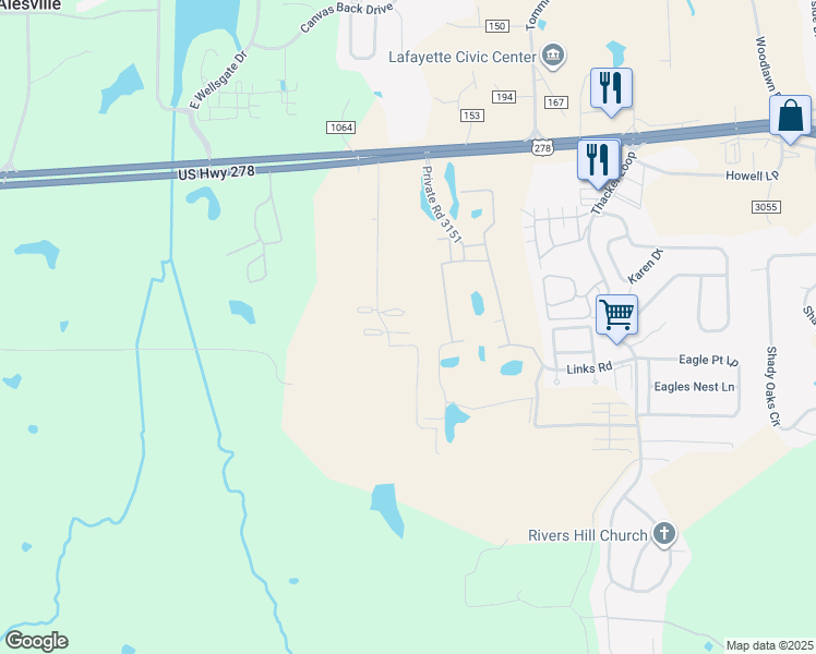 map of restaurants, bars, coffee shops, grocery stores, and more near 201 Ricky D Britt Sr Boulevard in Oxford