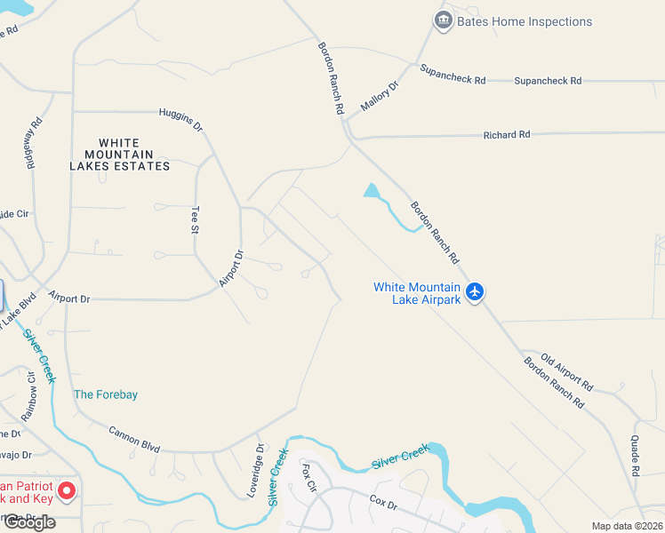 map of restaurants, bars, coffee shops, grocery stores, and more near 8608 Airport Drive in Show Low