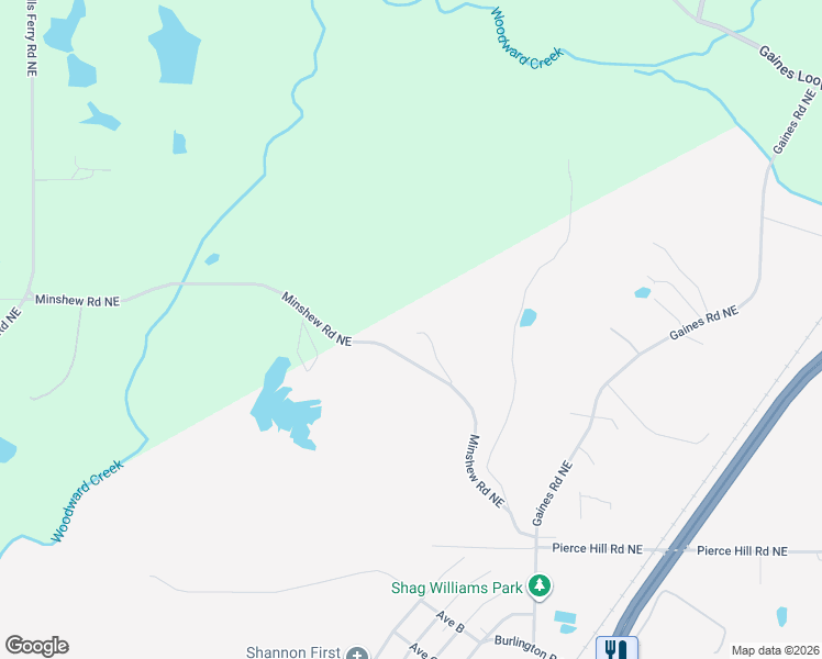 map of restaurants, bars, coffee shops, grocery stores, and more near 354 Minshew Road Northeast in Rome