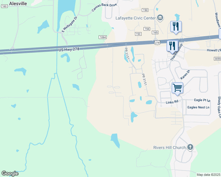 map of restaurants, bars, coffee shops, grocery stores, and more near 500 Fifer Circle in Oxford