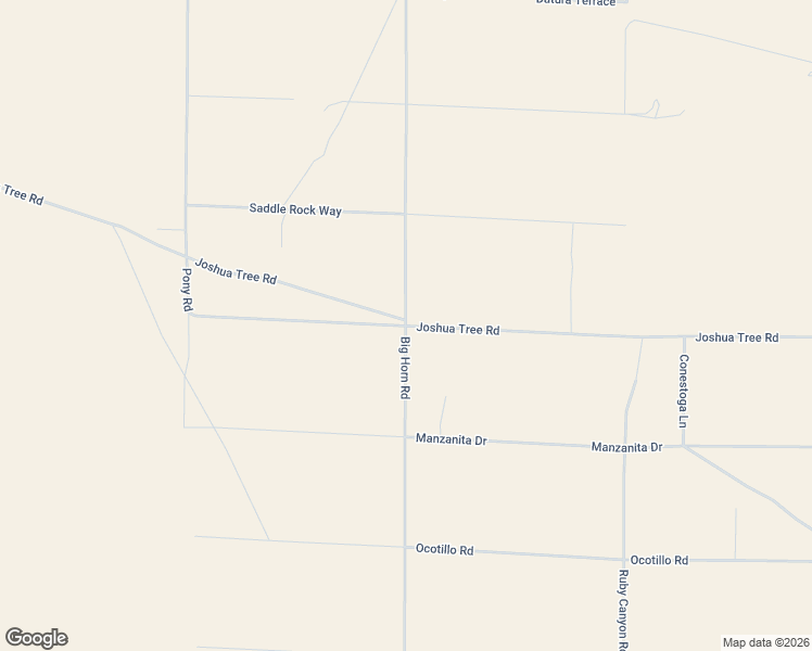 map of restaurants, bars, coffee shops, grocery stores, and more near Big Horn Road in San Bernardino County