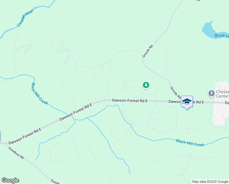 map of restaurants, bars, coffee shops, grocery stores, and more near 61 Blacks Mill Valley Road in Dawsonville