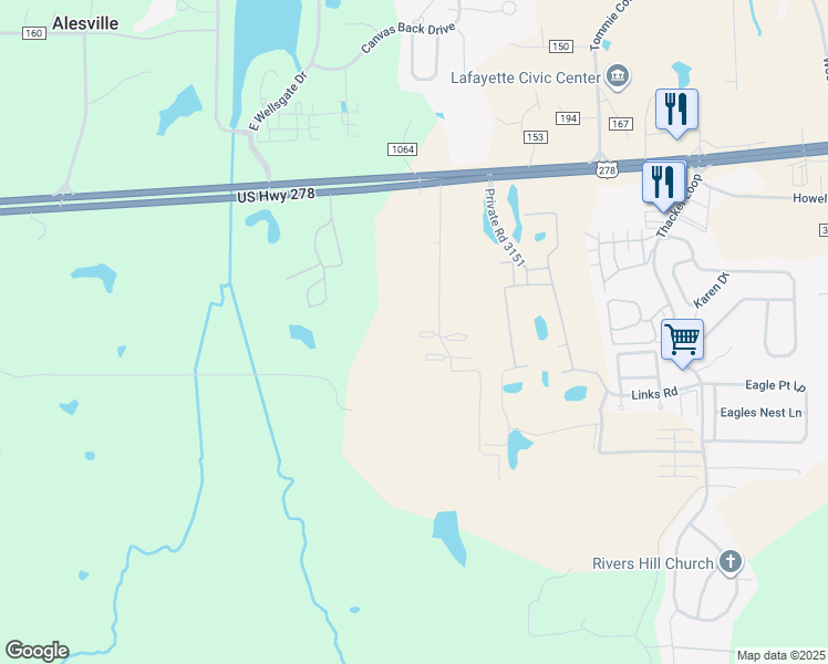 map of restaurants, bars, coffee shops, grocery stores, and more near 201 Ricky D Britt Sr Boulevard in Oxford