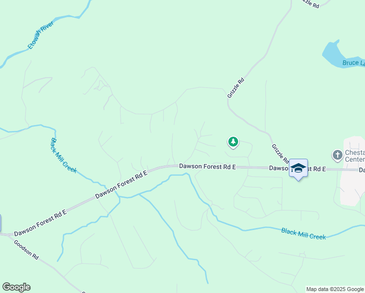 map of restaurants, bars, coffee shops, grocery stores, and more near 61 Blacks Mill Valley Road in Dawsonville