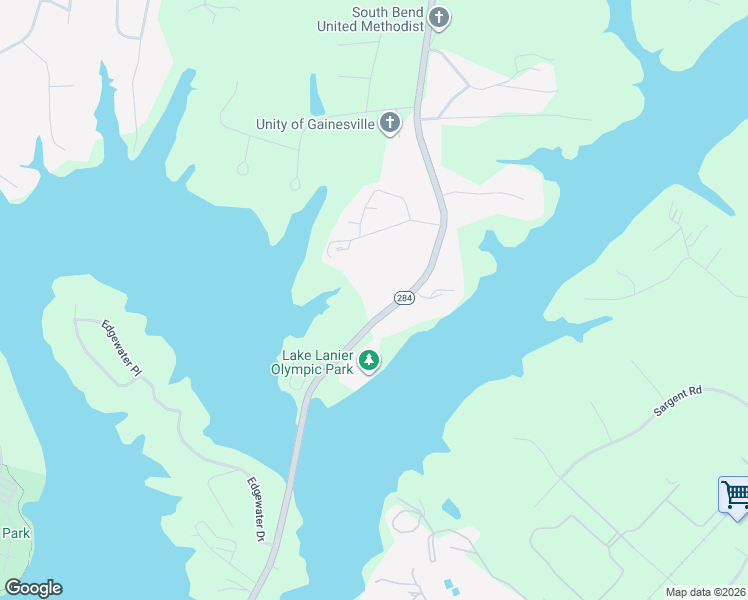 map of restaurants, bars, coffee shops, grocery stores, and more near 3179 Clarks Bridge Road in Gainesville