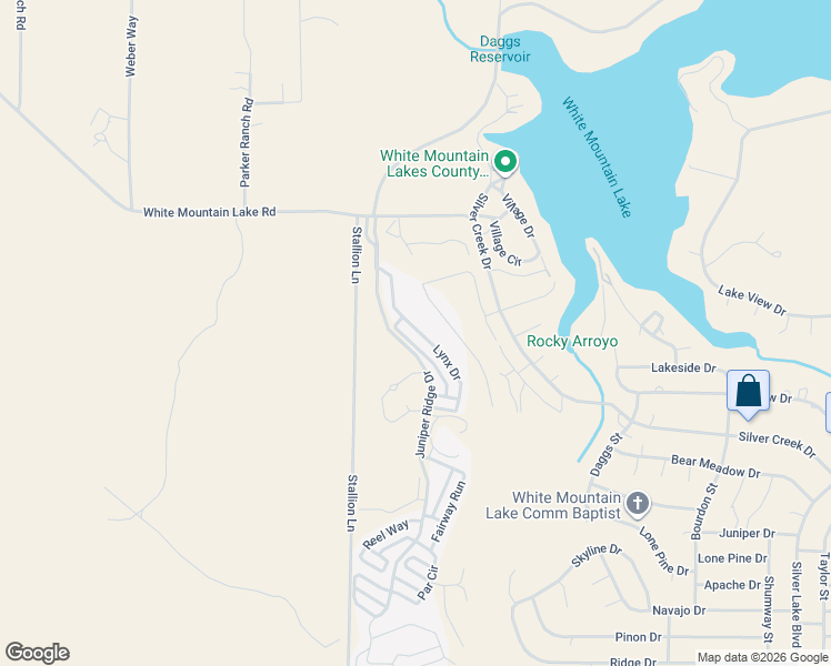 map of restaurants, bars, coffee shops, grocery stores, and more near 1949 Foxtrot Lane in Show Low