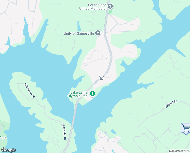 map of restaurants, bars, coffee shops, grocery stores, and more near 3183 Clarks Bridge Road in Gainesville