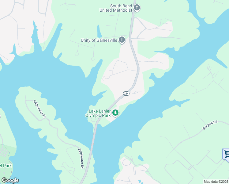 map of restaurants, bars, coffee shops, grocery stores, and more near 3179 Clarks Bridge Road in Gainesville