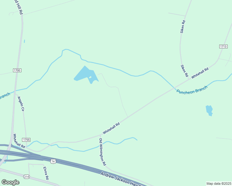 map of restaurants, bars, coffee shops, grocery stores, and more near 197 Sandy Acres Drive in Whiteville