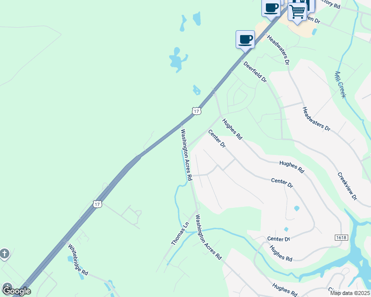 map of restaurants, bars, coffee shops, grocery stores, and more near 12 Washington Acres Road in Hampstead