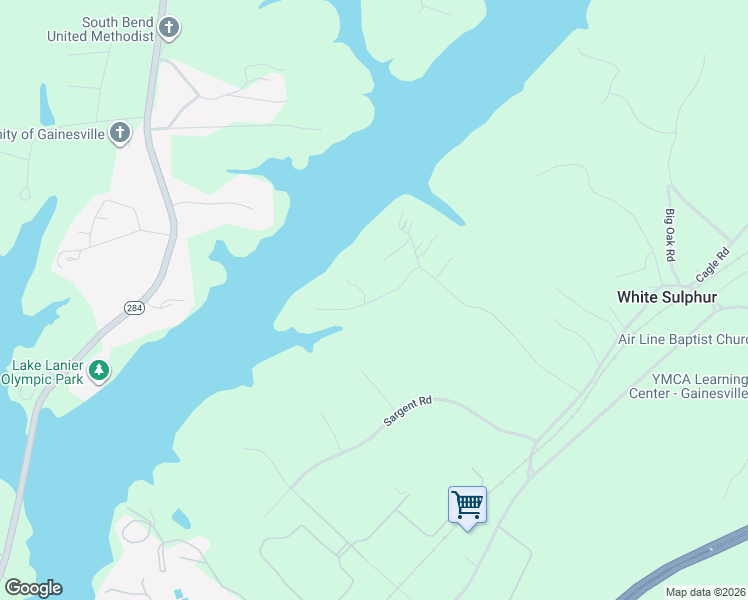 map of restaurants, bars, coffee shops, grocery stores, and more near 3180 Lotheridge Road in Gainesville
