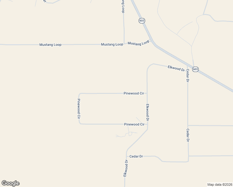 map of restaurants, bars, coffee shops, grocery stores, and more near Pinewood Circle in Pie Town