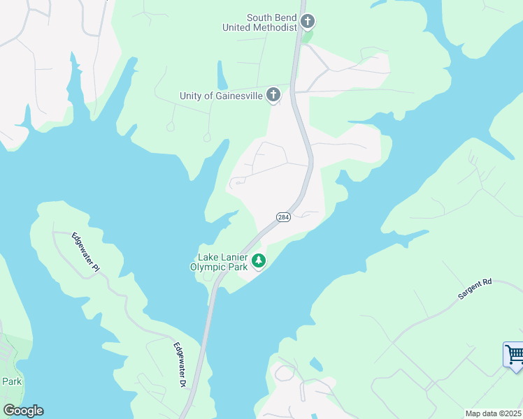 map of restaurants, bars, coffee shops, grocery stores, and more near 3183 Clarks Bridge Road in Gainesville