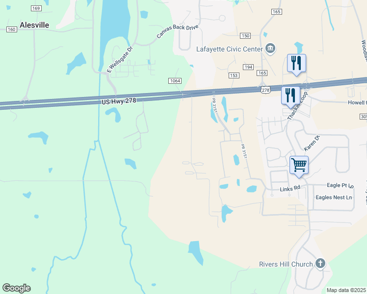 map of restaurants, bars, coffee shops, grocery stores, and more near 126 Robbins Circle in Oxford