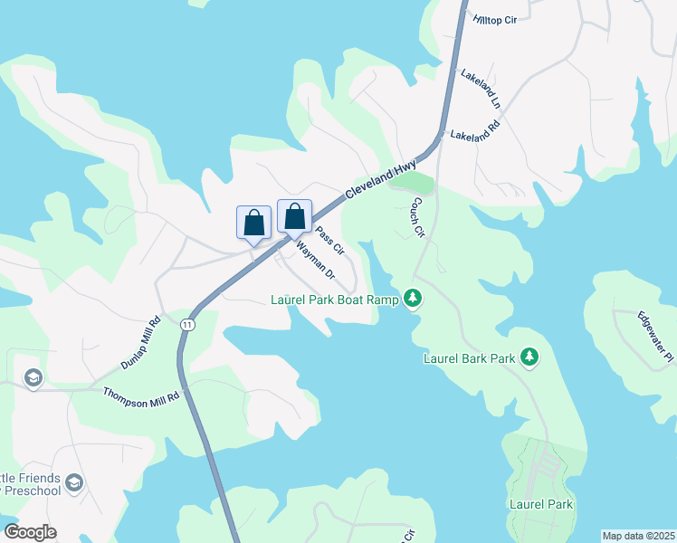 map of restaurants, bars, coffee shops, grocery stores, and more near 2751 Wayman Drive in Gainesville