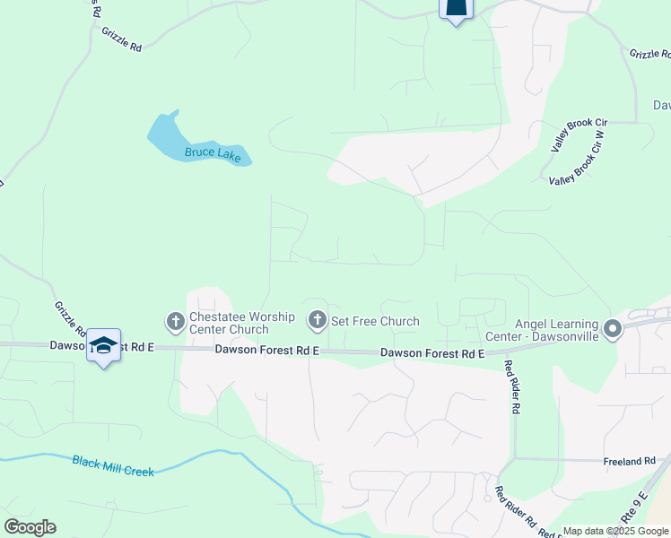 map of restaurants, bars, coffee shops, grocery stores, and more near 132 Sequoia Lane in Dawsonville