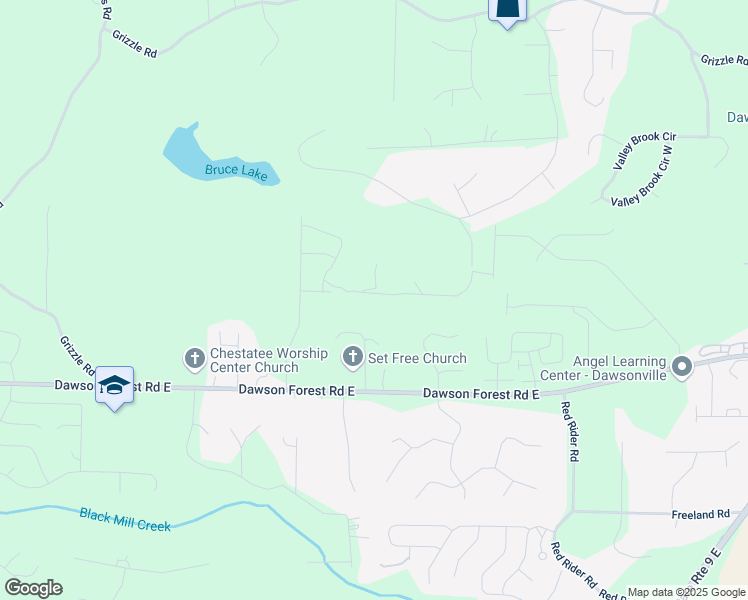 map of restaurants, bars, coffee shops, grocery stores, and more near 132 Sequoia Lane in Dawsonville