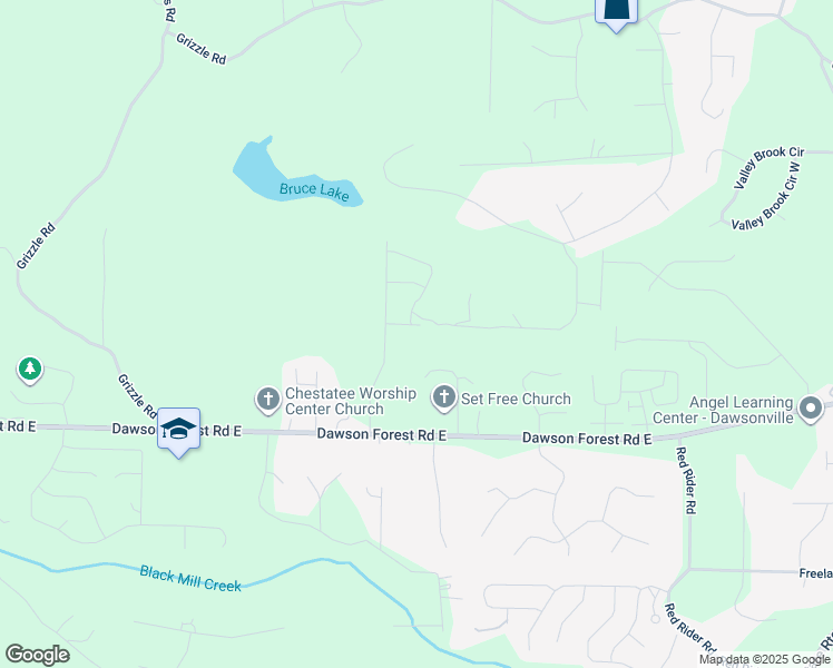map of restaurants, bars, coffee shops, grocery stores, and more near 64 Bur Oak Boulevard in Dawsonville