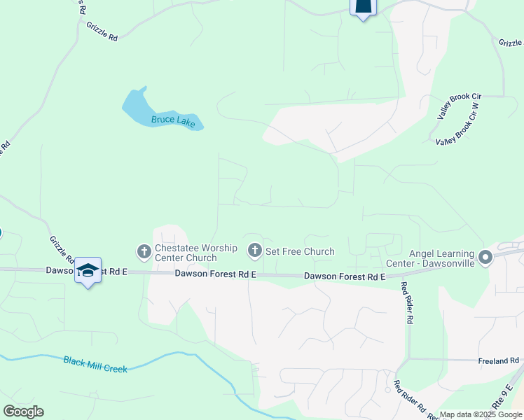 map of restaurants, bars, coffee shops, grocery stores, and more near 104 Sequoia Lane in Dawsonville