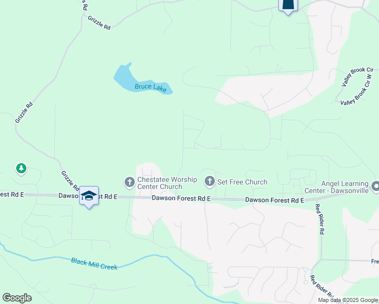 map of restaurants, bars, coffee shops, grocery stores, and more near 30 Bur Oak Boulevard in Dawsonville