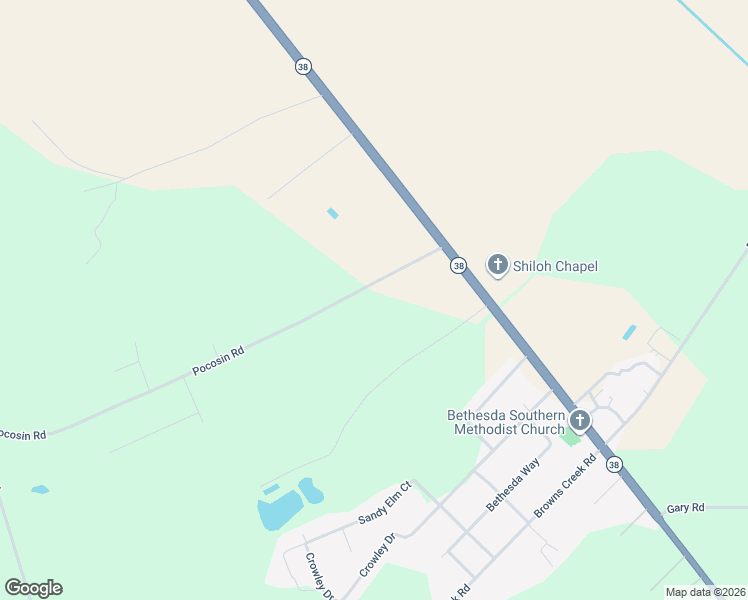 map of restaurants, bars, coffee shops, grocery stores, and more near 142 Pocosin Road in Latta