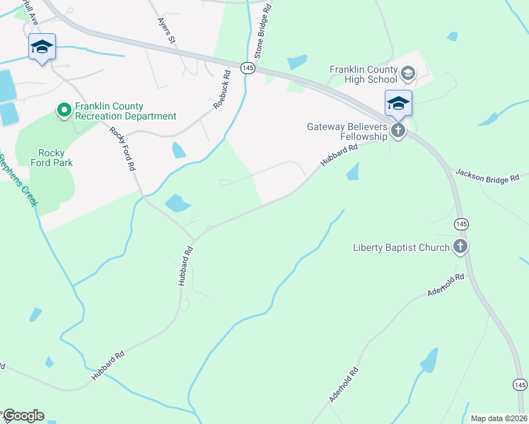 map of restaurants, bars, coffee shops, grocery stores, and more near 660 Hubbard Road in Carnesville