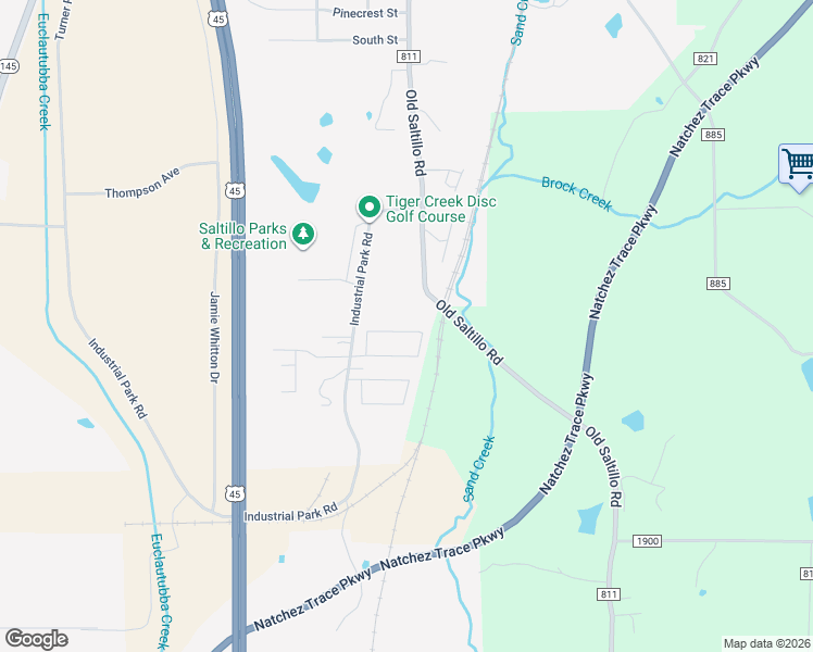 map of restaurants, bars, coffee shops, grocery stores, and more near 118 Maplewood Drive in Saltillo