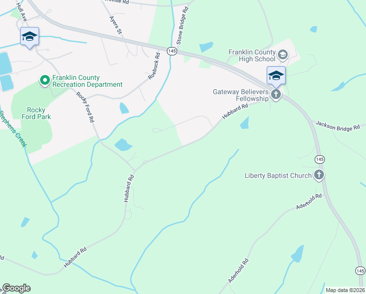 map of restaurants, bars, coffee shops, grocery stores, and more near 660 Hubbard Rd in Carnesville