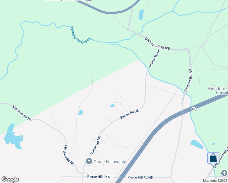 map of restaurants, bars, coffee shops, grocery stores, and more near 107 Winsome Place Northeast in Rome