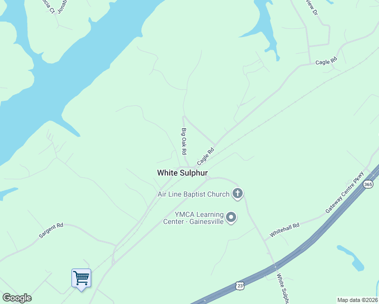 map of restaurants, bars, coffee shops, grocery stores, and more near 3311 Cagle Road in Gainesville