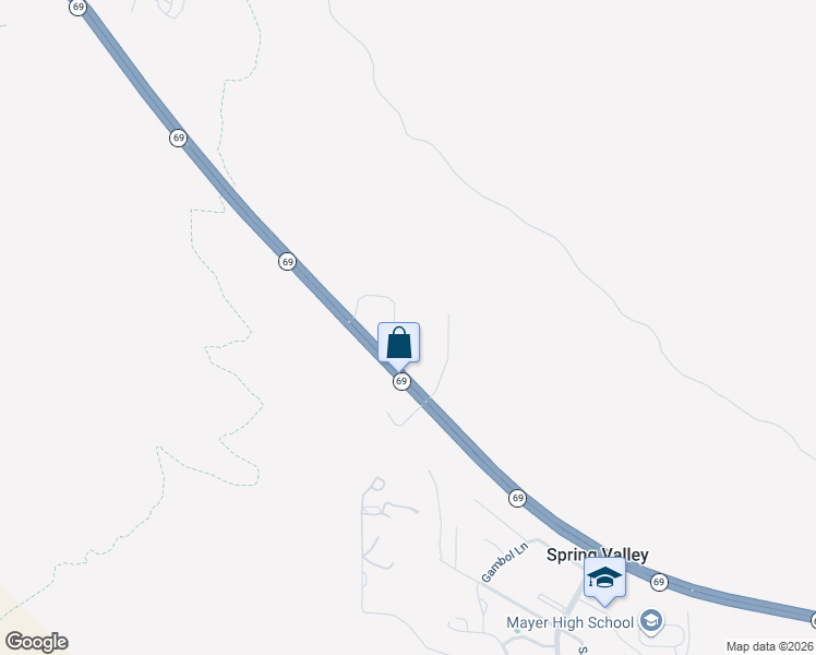 map of restaurants, bars, coffee shops, grocery stores, and more near 12750 South Rocking Lake Lane in Mayer