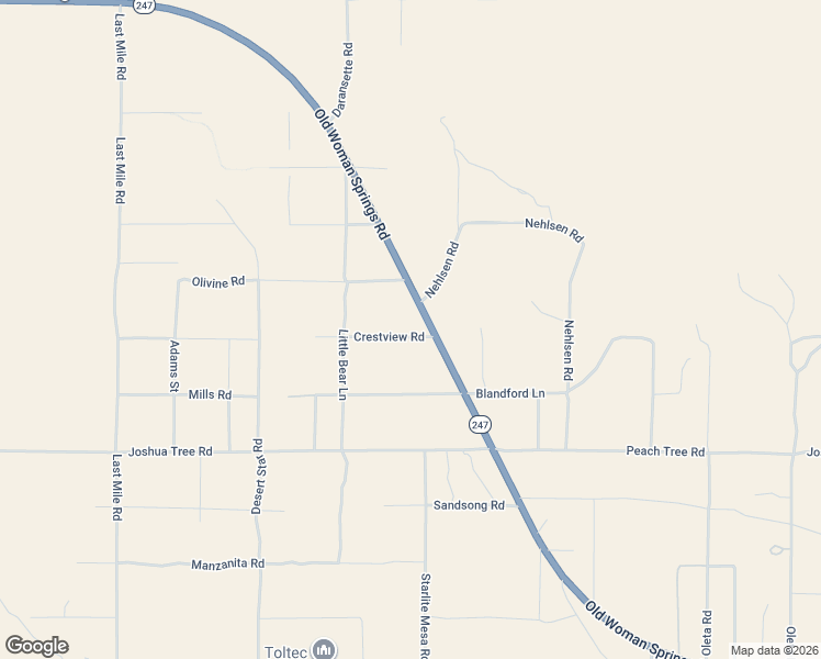 map of restaurants, bars, coffee shops, grocery stores, and more near 5924 Old Woman Springs Road in Johnson Valley