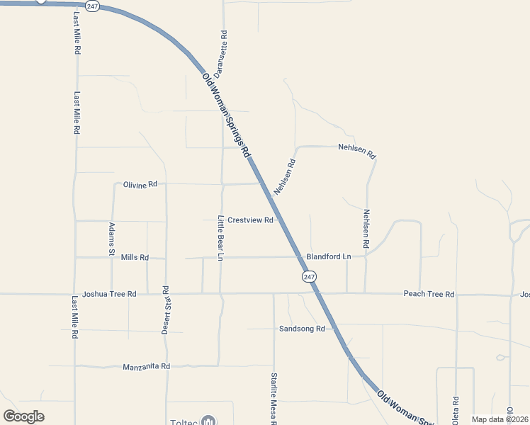 map of restaurants, bars, coffee shops, grocery stores, and more near 5924 Old Woman Springs Road in Johnson Valley