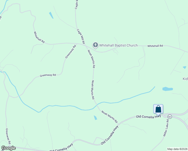 map of restaurants, bars, coffee shops, grocery stores, and more near 4543 Noah Martin Road in Lula