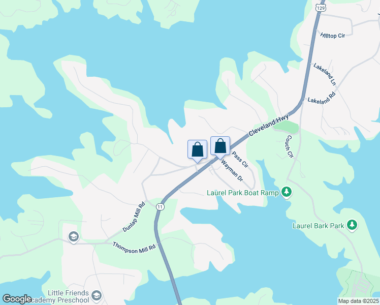 map of restaurants, bars, coffee shops, grocery stores, and more near 2626 Little River Park Road in Gainesville