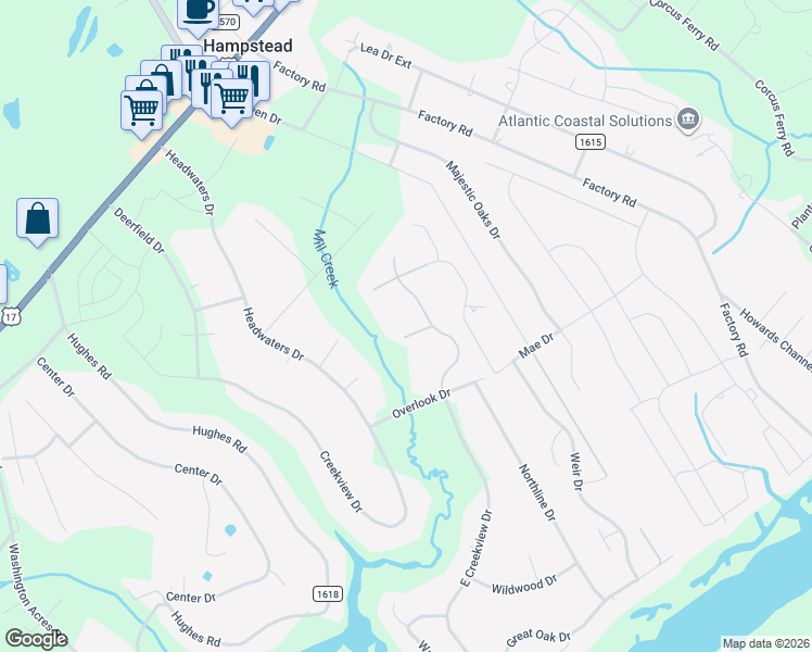 map of restaurants, bars, coffee shops, grocery stores, and more near 62 King Arthurs Court in Hampstead
