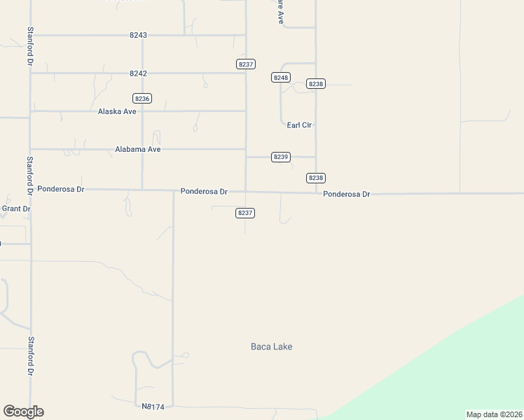map of restaurants, bars, coffee shops, grocery stores, and more near Ponderosa Drive in Concho