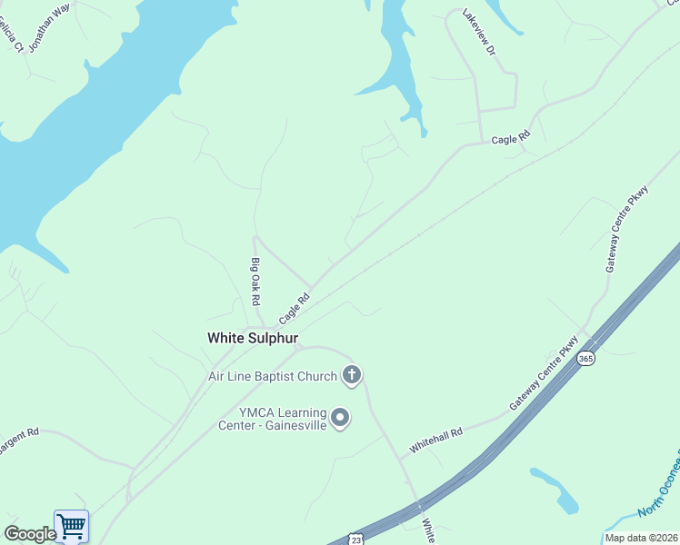 map of restaurants, bars, coffee shops, grocery stores, and more near 3358 Cagle Road in Gainesville