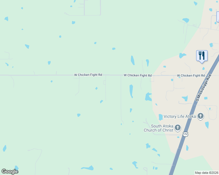 map of restaurants, bars, coffee shops, grocery stores, and more near 208 South Neighbor Lane in Atoka