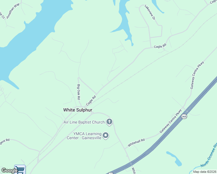 map of restaurants, bars, coffee shops, grocery stores, and more near 3358 Cagle Road in Gainesville