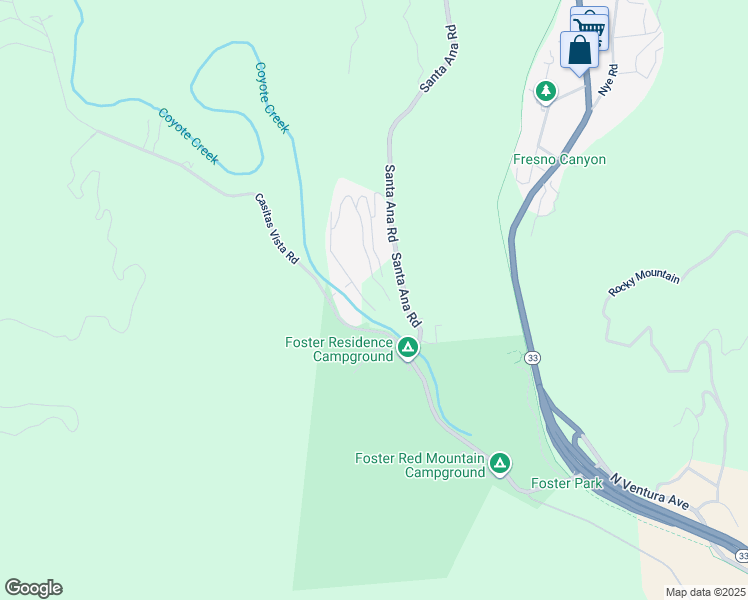 map of restaurants, bars, coffee shops, grocery stores, and more near 7884 Camp Chaffee Road in Ventura