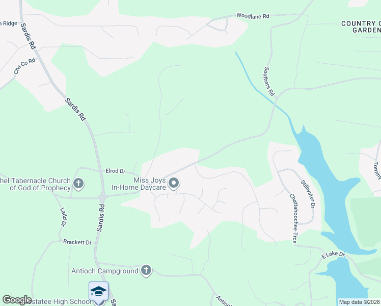 map of restaurants, bars, coffee shops, grocery stores, and more near 3852 Ledan Road in Gainesville
