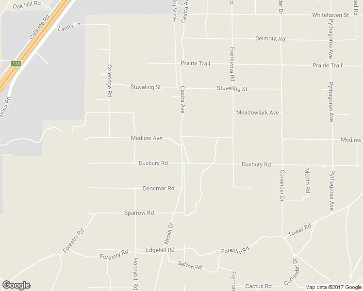 map of restaurants, bars, coffee shops, grocery stores, and more near Medlow Avenue in Hesperia