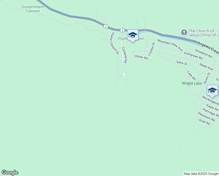map of restaurants, bars, coffee shops, grocery stores, and more near 23132 Cardinal Road in Wrightwood