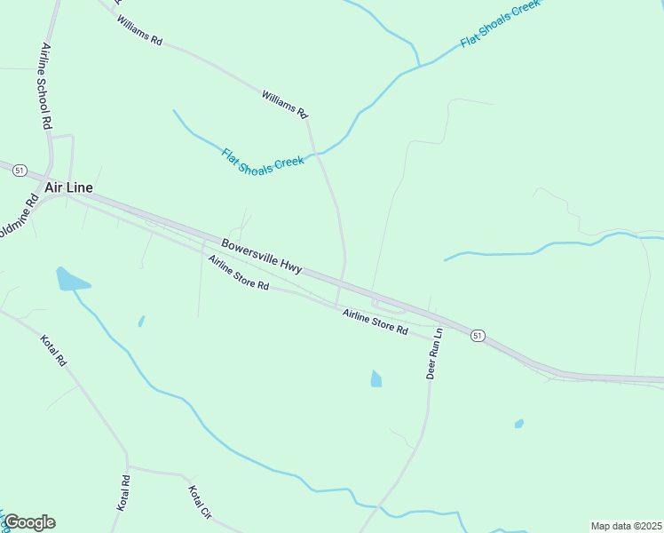 map of restaurants, bars, coffee shops, grocery stores, and more near 358 Williams Road in Bowersville