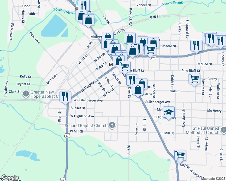 303 West 6th Street, Malvern AR Walk Score